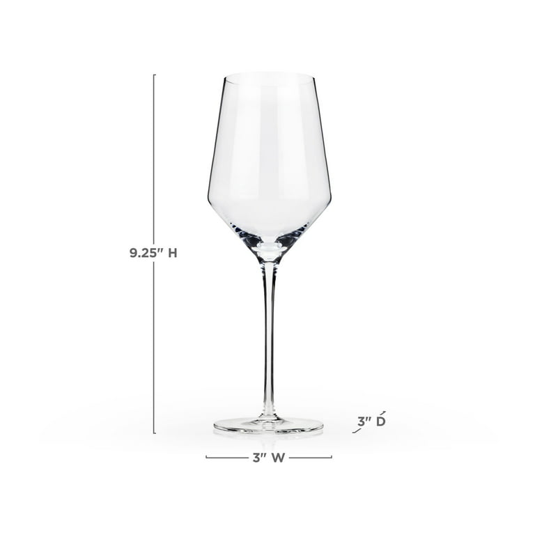 Raye Angled Crystal Burgundy Glasses Set of 2