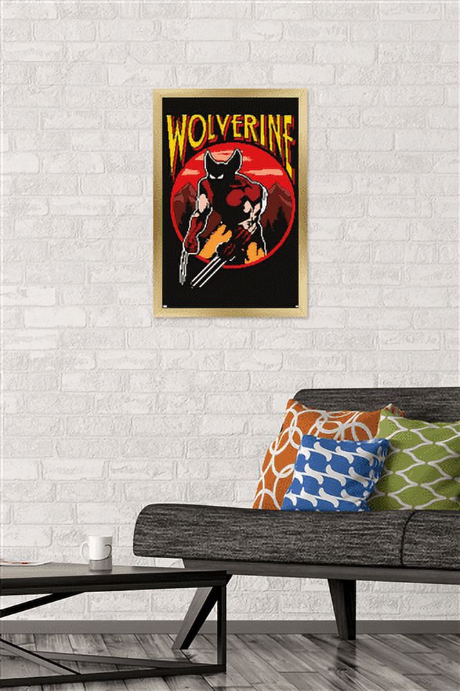 Marvel Comics - Wolverine - Retro Gaming Wall Poster, 14.725" x 22.375", Framed