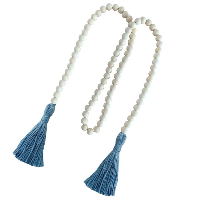 Guirnalda de Cuentas de Madera Bearachild Rosa Gris Verde Azul 148 cm