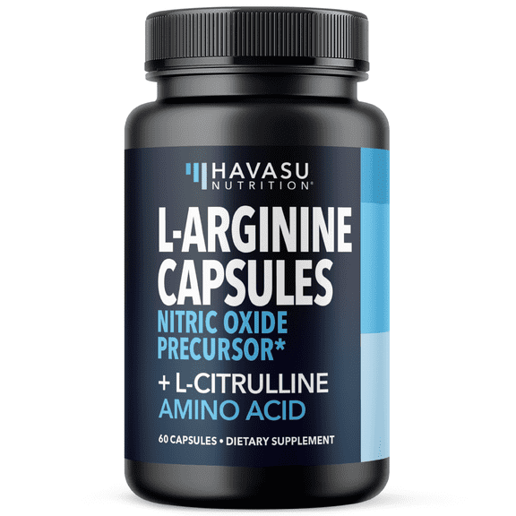 Havasu Nutrition L-Arginine & L-Citrulline Complex Capsules, Pre-Workout Support, 60 Count