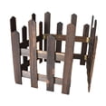thumbnail image 2 of Colaxi Landscape Edging Border Fence Wood Fence DIY Gardening Wooden Garden Fence,Picket Fence for Edgings Flowerbeds, Plant Borders Brown Height 35cm, 2 of 10