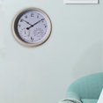 thumbnail image 2 of DOLITY 15 inch Wall Clock with Hygrometer Temperature Non Ticking Wall Decor for Garden, 2 of 8