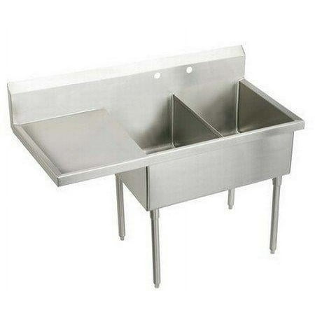 Elkay SS8260L0 Double Bowl Stainless Steel Scullery Sink