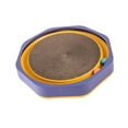 thumbnail image 3 of Tablero para rascar gatos, cama de cartón para gatos, protección de muebles redondos, cama para dormir con bola de voz de cartón, tablero para rascar Púrpura Fernando Rascador para gatos, 3 of 8