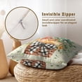thumbnail image 2 of Summer Eucalyptus Leaves Starfish Pillow Set of 2 Covers Coastal Shells Basket Green Leaf Decoration Cushion Cover Pillowcase 20 x 20 Inches for Couch Indoor Bedroom Decor, 2 of 7
