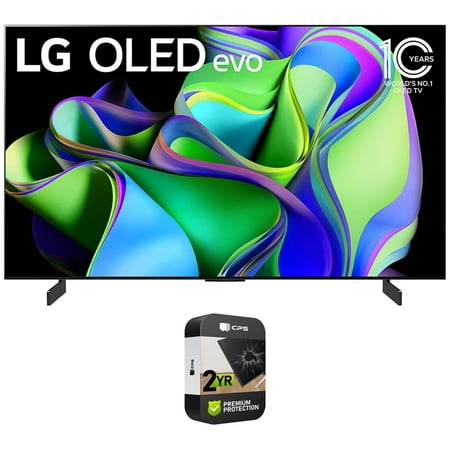 LG OLED83C3PUA OLED evo C3 83 Inch HDR 4K Smart OLED TV (2023 Model) Bundle with 2 YR CPS Enhanced Protection Pack