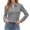 Grey, variant on TIANZEN Long Sleeve V Neck Casual Top Stylish And Comfortable Top Pack Women