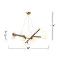thumbnail image 4 of AC11976BR Artcraft Lighting Modena - 6 Light Chandelier-6 Inches Tall and 28 Inches Wide, 4 of 9