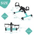 thumbnail image 5 of MEETWARM Pedal Exerciser Under Desk Exercise Peddler Arm Leg Folding Mini Stationary Peddler Bike with LCD Display Portable Bicycle Exerciser Machine for Seniors (Teal), 5 of 7