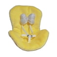 thumbnail image 4 of Arnés para asiento de coche de muñecas para bebés con decoración suave, elegantes regalos para niños, accesorio para asiento de muñecas DIY, asiento Amarillo, 4 of 9