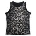 thumbnail image 5 of YMNXA Women's Tank Top Sleeveless Round Neck Leopard Print Glitter Sequins Comfortable Stylish Camisoles For Casual Daily Wear,Black,L, 5 of 6