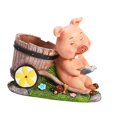 thumbnail image 4 of colaxi Pig Statue Flowerpot Creative Animal Sculpture for Backyard Table Home Decor Sleep Pig and Blue Book, 4 of 9