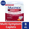 Mucinex Sinus-Max Maximum Strength Severe Congestion & Pain, Sinus Symptom Relief, Pain Reliever, Expectorant and Nasal Decongestant, 8 Caplets