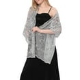 thumbnail image 6 of Gzbliryd Wearable Blankets for Women Shawl Wrap Soft Comfy Poncho Throw with Button Business Travel Cape Covers (Silver,Size One Size), 6 of 7
