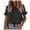 Black, variant on TSADFHJI Ladies Sweatshirts and Hoodies Women's Short Sleeve Casual T Shirts Summer Ruffle Plain Round Neck Loose Fit Tee Blouse Tops S Black