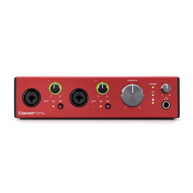 FOCUSRITE Interfaz de Audio USB 2.0 10in/4out CLARETTPLUS 2PRE FOCUSRITE