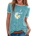 thumbnail image 2 of HCYSFG Womens Color Block Print T Shirts Crewneck Short Sleeve Patchwork Design Casual Tees Loose Fit Classic Everyday Summer Tops, 2 of 5