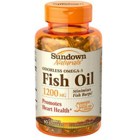 Sundown Omega 3 Huile de poisson 1200 mgSoftgels, 60 CT (pack de 3)