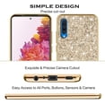 thumbnail image 6 of Compatible with Samsung Galaxy A50 Case, Glitter Sparkly Samsung Galaxy A50 Phone Case with Slim Silicone Shockproof Protective Bumper Cover for Cute Girls Women (Gold), 6 of 14