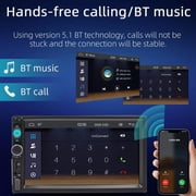 YUCHANG 7 Single DIN Car Stereo Apple CarPlay & Android Auto, 7 Touchscreen, BT5.0, Backup Camera, Steering Wheel Control, Older Car Upgrade