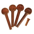 thumbnail image 1 of TISHITA 4 Pieces Violin Fiddle Tuning Peg Set Machine Heads for Performance Practice brown, 1 of 8