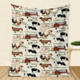thumbnail image 2 of Cozy Farm Animal Flannel Throw Blanket - Soft All-Season Decorative Blanket with Farmhouse Design, for Sofa Bed Camping & Home Office, 2 of 8