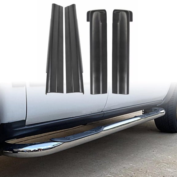 Suitable for 4PCS Black Rocker Panel Guard & Sill Trim for Chevy Silverado & GMC Sierra Extended Cab (1999-2006) - Durable Rocker Panel Protector Cover