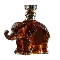 ACDANC Elephant Bottle - Unique Animal-Shaped Glass Decanter, Durable Design for Whiskey & Brandy, Decorative for Home Bars, Gifts for Men & Dad