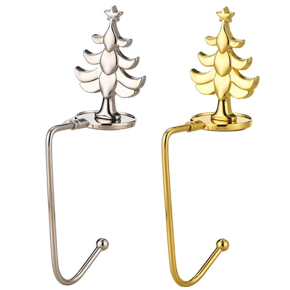 Christmas Tree Christmas Stocking Holders for Mantle Reindeer Hooks Hanger Safety Fireplace Hooks Xmas Party Supplies