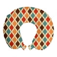 thumbnail image 1 of Retro Travel Pillow Neck Rest, Funk Different Vintage Pattern Composition with Geometric Forms Simplistic Artwork, Memory Foam Traveling Accessory Airplane and Car, 12", Multicolor, by Ambesonne, 1 of 2