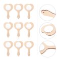 thumbnail image 3 of 10Pcs DIY Wooden Mirror Unfinished Handheld Mirror Makeup Mirror DIY Materials, 3 of 8