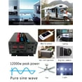 12000W Pure Sine Wave Power Inverter DC 12V/24V to AC 220V Converter