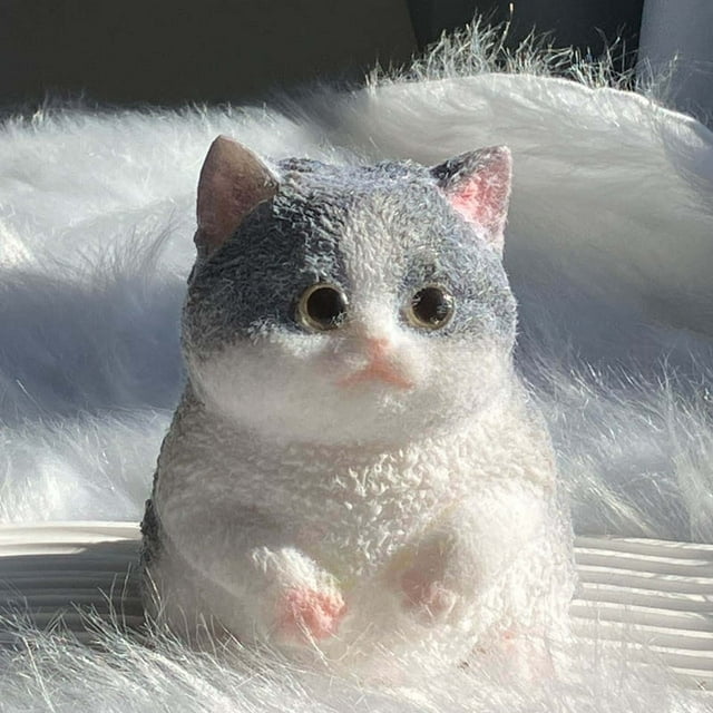 Peluche de gatito grande | Juguete sensorial supersuave para aliviar el estrés | Adorable gatito blando para aliviar la ansiedad | Regalo de Navidad para amantes de los gatos