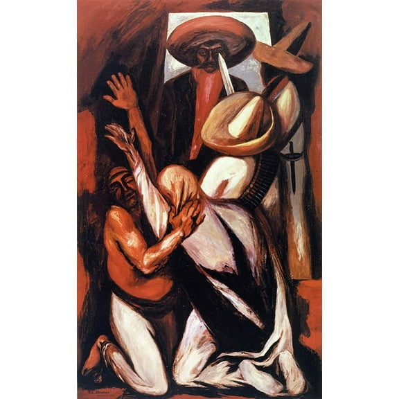 Emiliano Zapata-Jose Clemente Orozco - CANVAS OR FINE PRINT WALL ART
