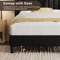 thumbnail image 6 of Yaheetech Twin Upholstered Bed Frame with Wood Slat Support, No Box Spring Needed, Black, 6 of 8