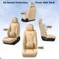 thumbnail image 7 of Coverado Waterproof Seat Covers For Cars, High-grade Leather Front Seat Protectors with Lumbar Support, Auto Cushions Universal Fit for Most Cars SUV Trucks, Beige, 7 of 7