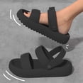 thumbnail image 2 of WAYUTE Womens Sandals Soft Open Toe Flat Sandals for Beach Vacation Spring Slip On Lightweight Breathable Design Casual Outdoor, 2 of 3