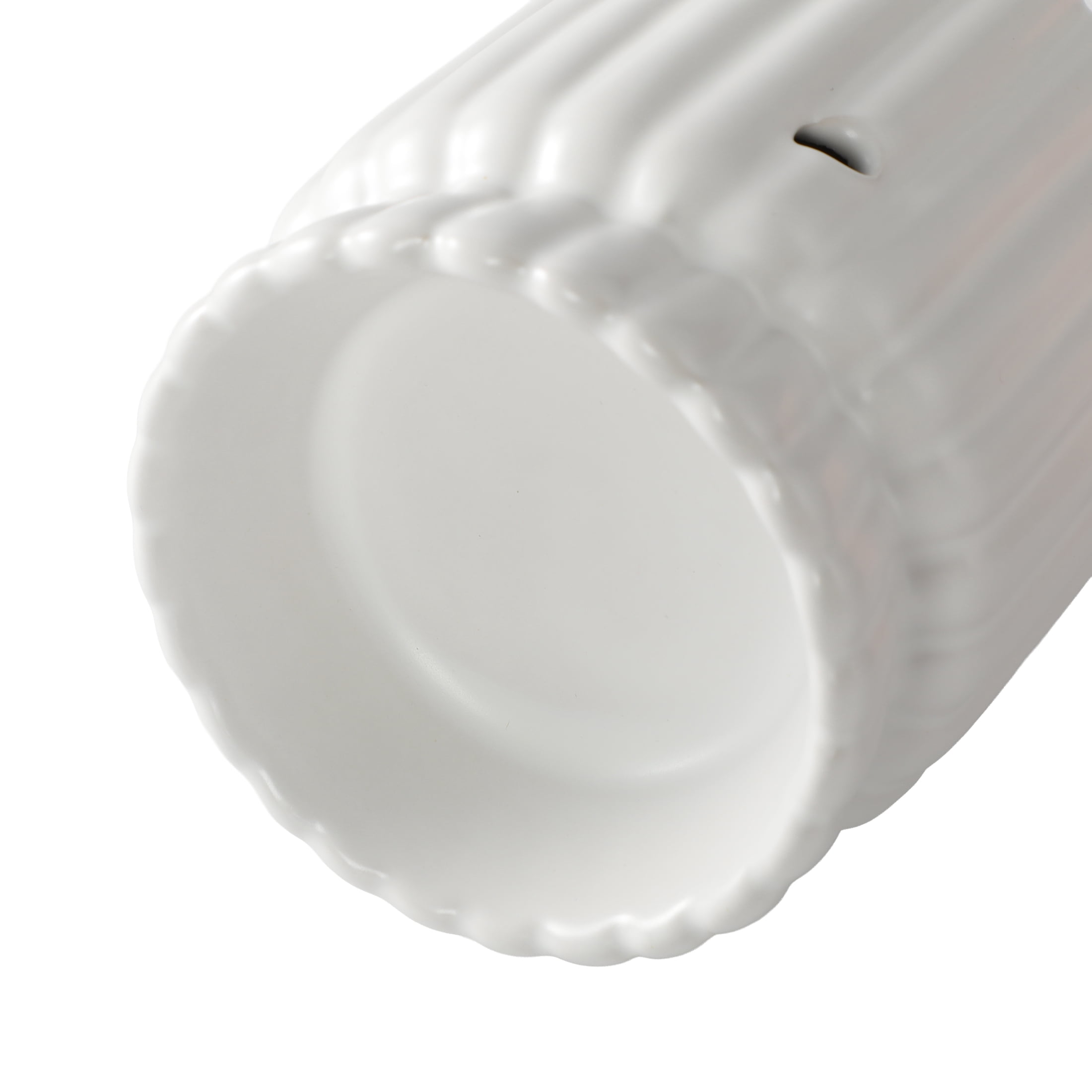 Mainstays Ribbed Ceramic Wax Melt Plug-in Warmer, Artic White