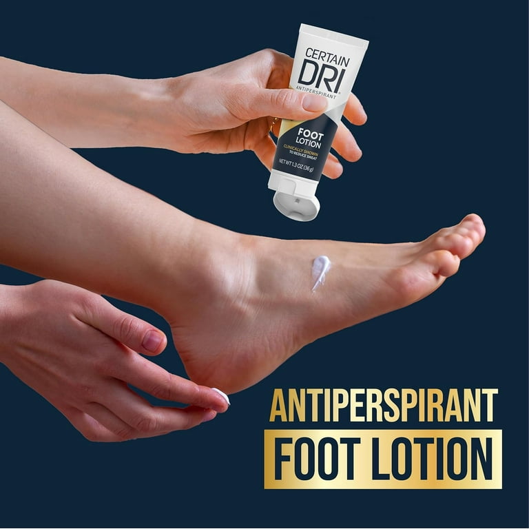 Certain Dri Antiperspirant Foot Lotion, Long-Lasting Sweat Control