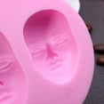thumbnail image 4 of Molde facial 3D, molde de silicona para hacer jabón, hacer arte, dulces, fondant, pastel, cerámica, escultura de arcilla, modelado, reutilizable y fácil de lavar, 4 of 5