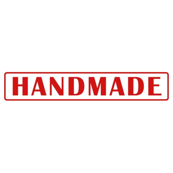 Printtoo Handmade Self Inking Rubber Stamp Pre-Inked Office Stamp- Home Office Business Stationery, Red- 42 x 9 mm