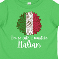 thumbnail image 4 of Inktastic I'm So Cute, I Must Be Italian Sunflower Italy Flag Boys or Girls Toddler T-Shirt, 4 of 5