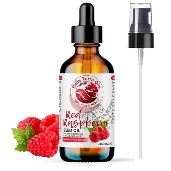 Organic Cold-Pressed Red Raspberry Seed Oil 100% Pure Skin Hair SPF Moisturizer