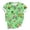 Green, variant on Plus Size Short Sleeve T-shirts for Women Floral Printed Graphic Tee Crew Neck Loose Fit Summer Casual Tops (XL, White)