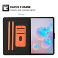 thumbnail image 3 of Dteck Folio Case for Samsung Galaxy Tab S7 11" 2020 SM-T870 T875, Slim Fit Book Cover Design Multi-Angle Stand PU Leather Case Cover, Orange, 3 of 5