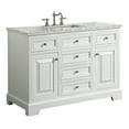 thumbnail image 2 of Eviva Monroe 42" White Transitional Bathroom Vanity w/ White Carrara Top, 2 of 6