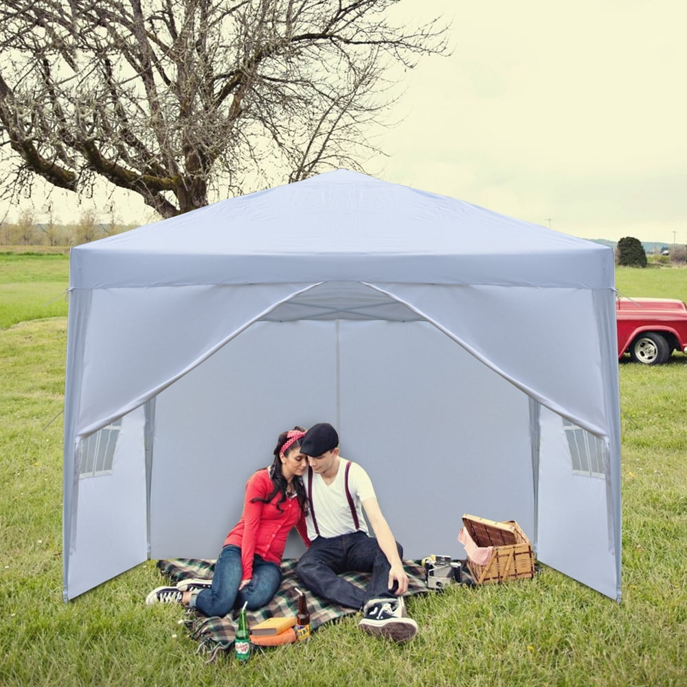 Kadyn Wedding Party Tent, 10' x 10' Practical Waterproof Right-angle Folding Tent with 2 doors and 2 windows, Camping Tent for Wedding, White Kadyn Wedding Party Tent, 10' x 10' Practical Waterproof Right-angle Folding Tent with 2 doors and 2 windows, Camping Tent for Wedding, White