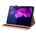 thumbnail image 2 of Allytech Lenovo Tab P11 Case 11-inch TB-J606F/ TB-J606X, PU Leather Slim Butterfly Embossed Kickstand Shockproof Shock Absorption Anti-scratch Case Cover for Lenovo Tab P11 11", Pink, 2 of 6
