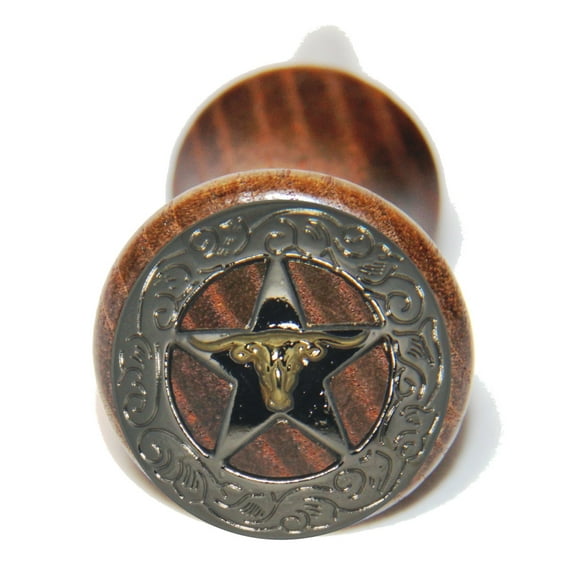 Custom Bifold Longhorn Star wine bottle stopper