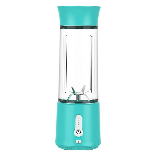 Licuadora eléctrica portátil, mini batidora de frutas de mano con 6 cuchillas, taza personal para jugos recargable por USB, 500 ml, B